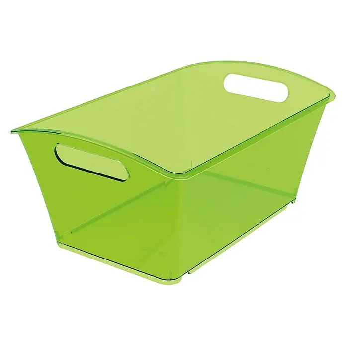 Caja apilable QJN - L x An x Al: 29,2 x 19,2 x 13,1 cm, Plástico, Verde