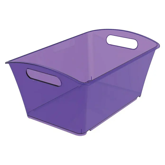 Caja apilable QJN - L x An x Al: 17,8 x 11,3 x 9,1 cm, Plástico, Lila