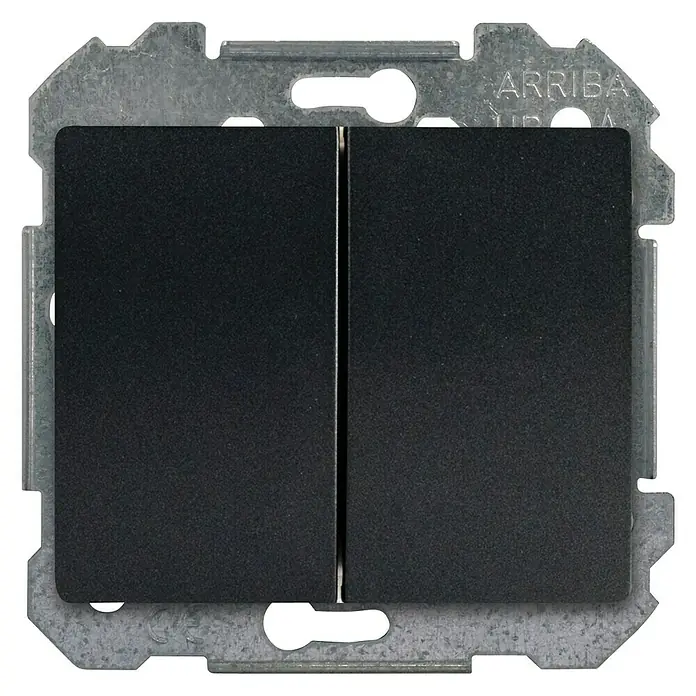 Siemens Delta Iris Conmutador doble - Antracita, Aluminio