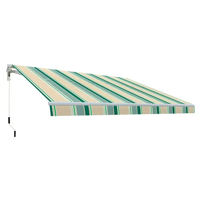 SmartSun Toldo de brazos articulados Original Kit Acrílico - Beige/Verde, Ancho: 3 m, Caída: 2 m