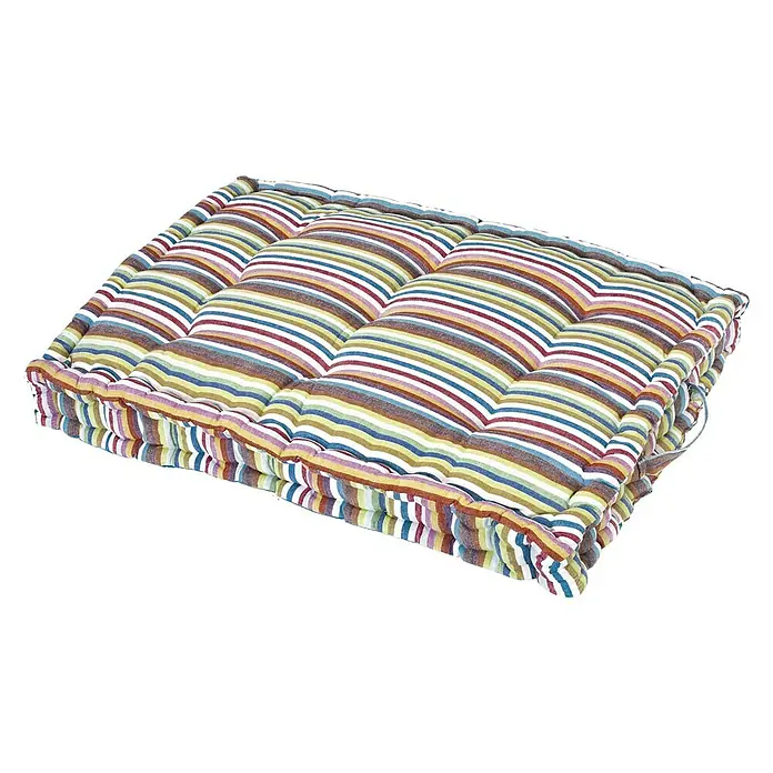 Cojín para asiento - 80 x 60 x 10 cm, Multicolor, 100% algodón