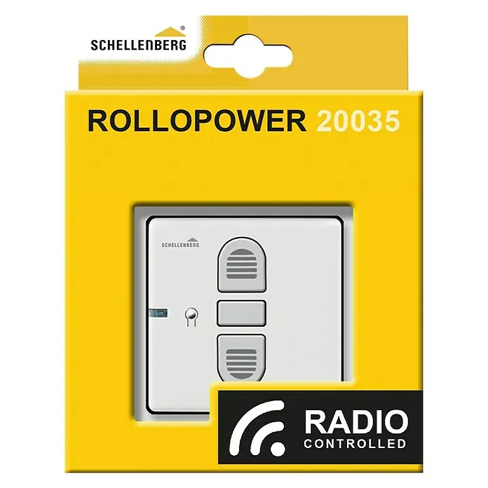 Schellenberg Interruptor de recepción de radio - L x An x Al: 80 x 80 x 40 mm, Blanco, Empotrado