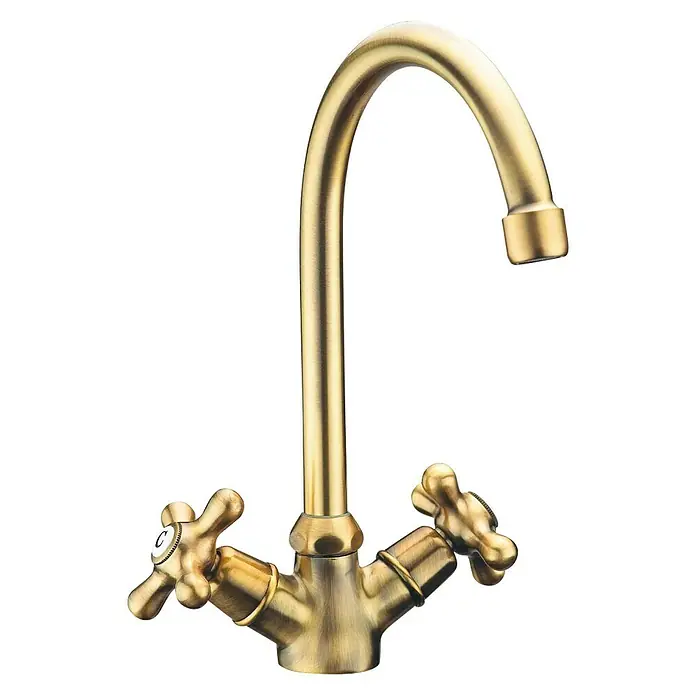 Grifo de cocina Rustic - Bronce, Mate, Caño alto