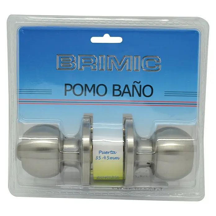 Micel Brimic Pomo para puerta del baño - Acero inoxidable