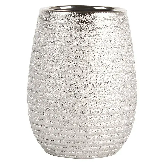 MSV Oman Vaso de encimera - Cerámica, Plateado