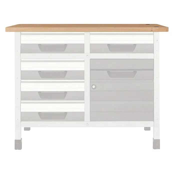 Wolfcraft Encimera 6044000 - L x An x Al: 113 x 65 x 3 cm, Madera de haya