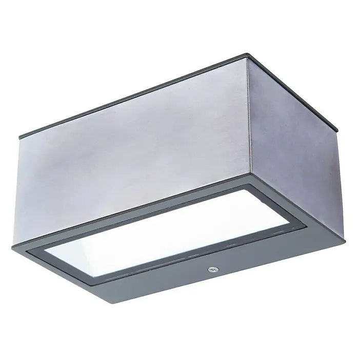 Lutec Vanjska zidna LED svjetiljka Gemini - 10,5 W, 9 x 14,3 x 6,5 cm, Sive boje, IP54
