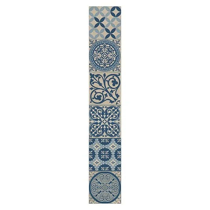 Vinilo para azulejos Asores - 15 x 15 cm, 6 piezas, Gris/Azul