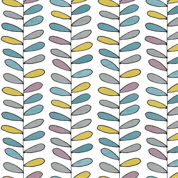 Cortina con ollaos Calabria - 140 x 260 cm, 100% poliéster, Multicolor