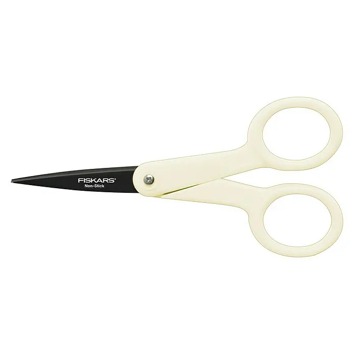 Fiskars Tijeras antiadhesivas - Largo: 12 cm