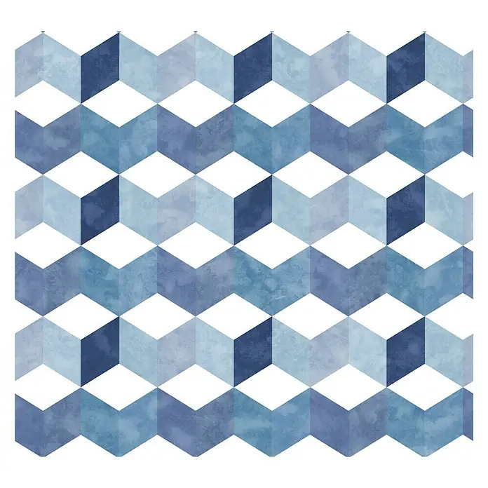 Cortina con ollaos Galicia - 140 x 260 cm, 100% poliéster, Blanco/Azul