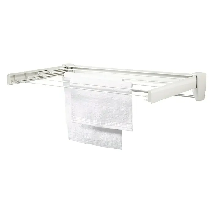 Leifheit Tendedero de pared Telegant plus 36 - Longitud cuerda de tender: 3,6 m, Blanco, Ancho: 70 cm