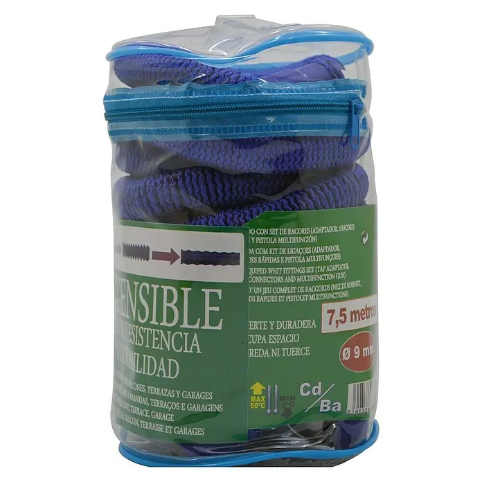 Manguera extensible con pistola 8F - Largo: 7,5 m