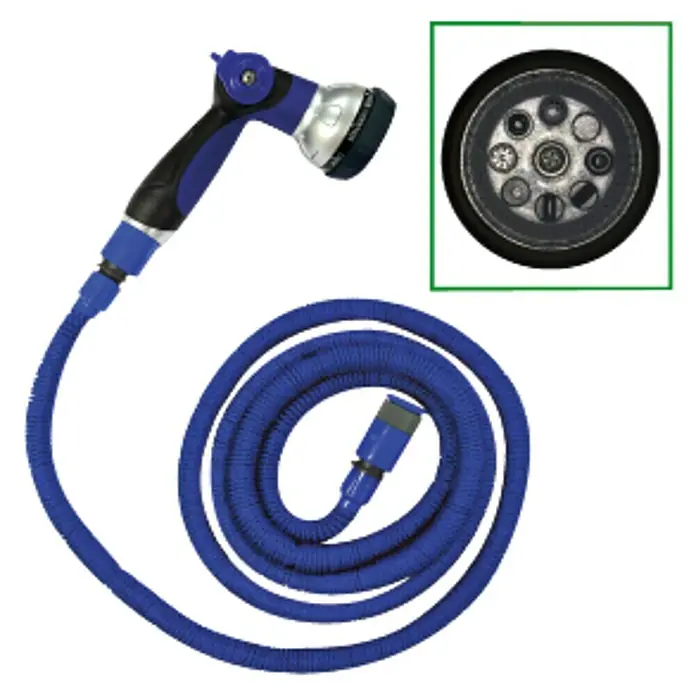 Manguera extensible con pistola 8F - Largo: 22,5 m
