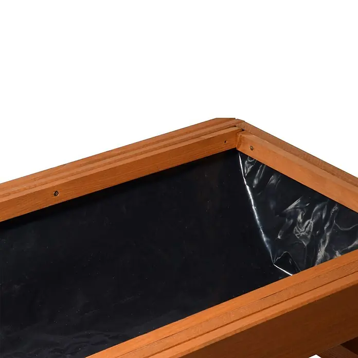 Dobar Hochbeet XL - 100 x 50 x 71 cm, Nutzfläche: 0,5 m², Kiefer, Bernstein - Detailaufnahme