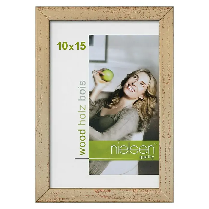 Nielsen Holzwechselrahmen Zoom - Gold, 10 x 15 cm, Holz - Vorderansicht