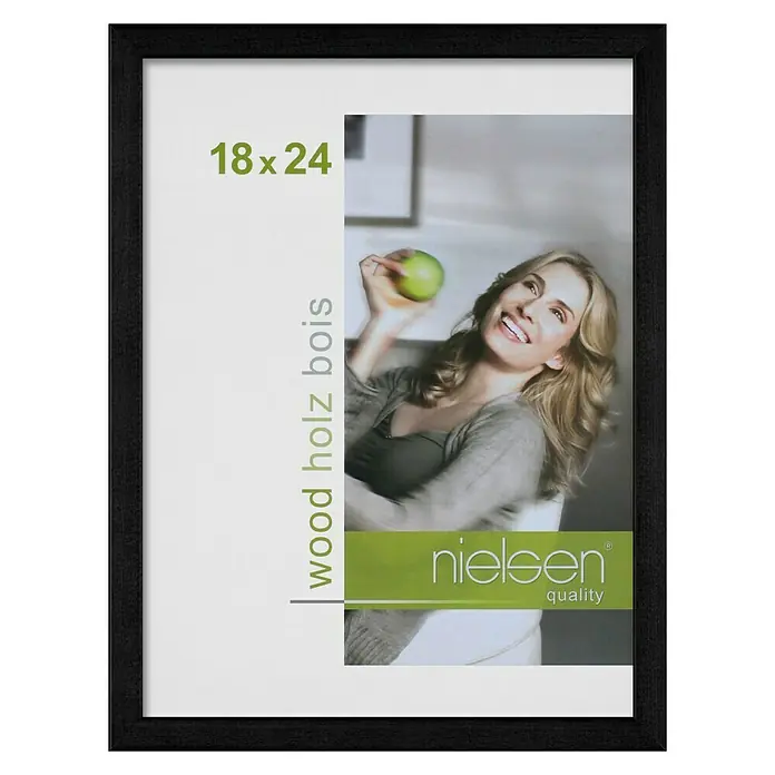 Nielsen Holzwechselrahmen Zoom - Schwarz, 18 x 24 cm, Holz - Vorderansicht