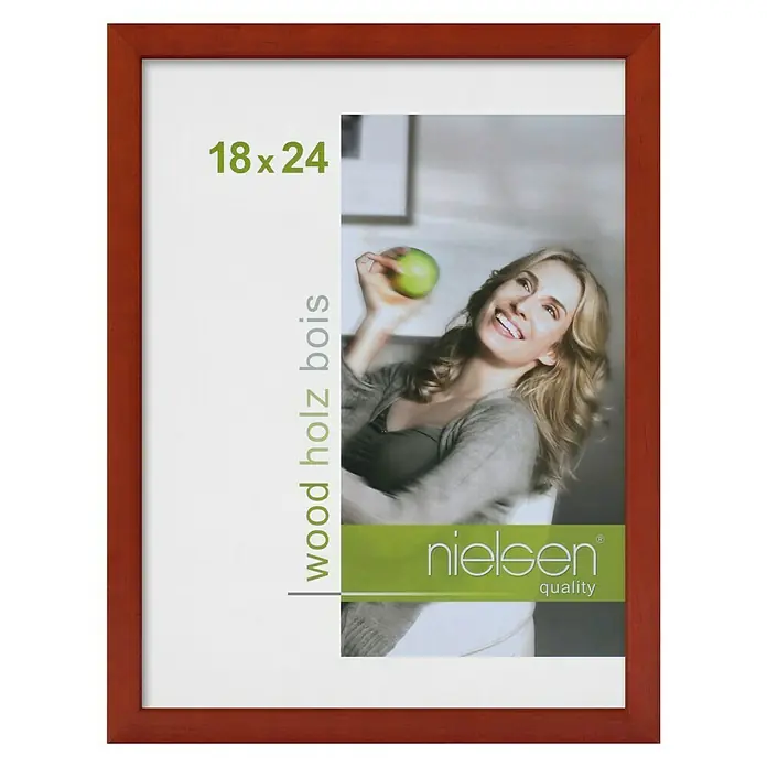 Nielsen Holzwechselrahmen Zoom - Rot, 18 x 24 cm, Holz - Vorderansicht