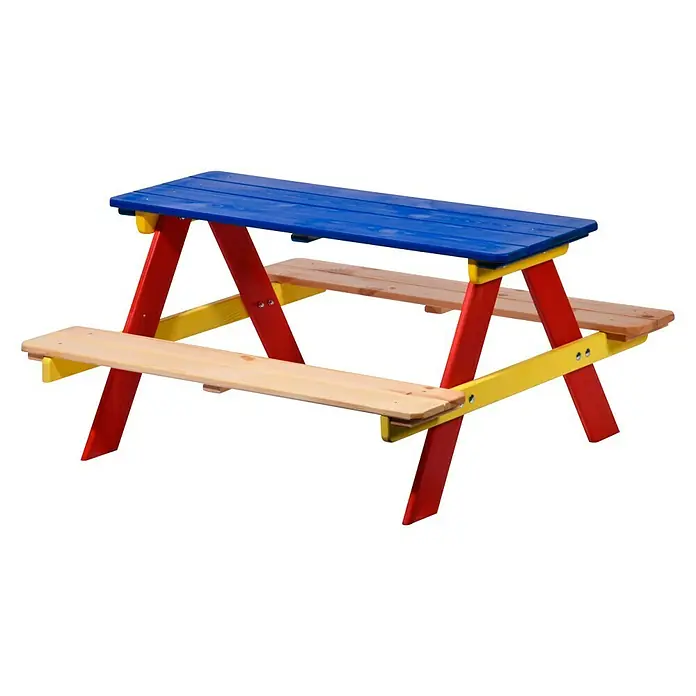 Dobar Kinder-Picknicktisch - 90 x 85 x 45 cm, Geeignet für: Bis zu 4 Kinder - Rechte Seitenansicht