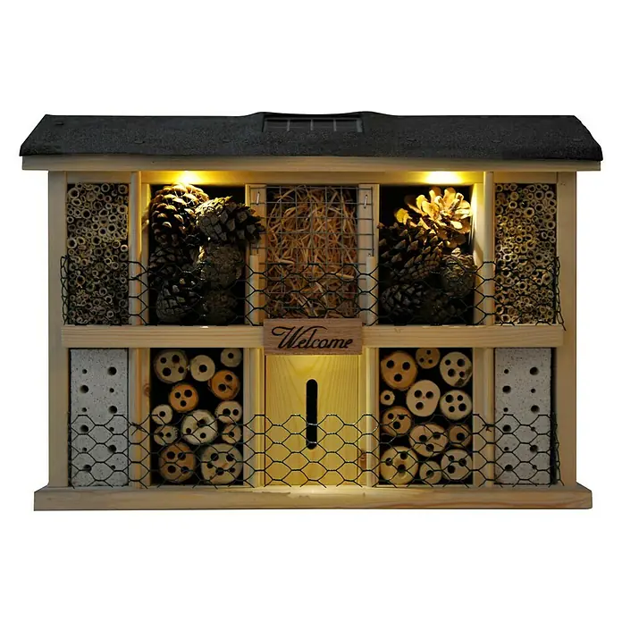 Dobar Insektenhotel Solar-Landsonne - 47 x 12,5 x 34 cm, Kiefer, Aufhängevorrichtung