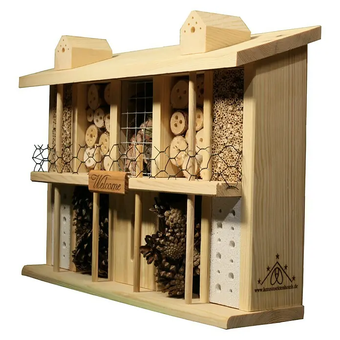 Dobar Insektenhotel Landsitz-Superior - 47 x 12,5 x 34 cm, Kiefer - Linke Seitenansicht