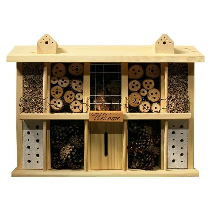 Dobar Insektenhotel Landsitz-Superior - 47 x 12,5 x 34 cm, Kiefer - Vorderansicht
