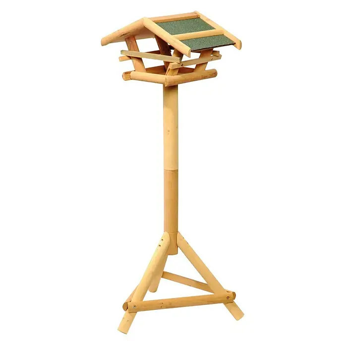 Dobar Vogelhaus - 46 x 46 x 103 cm, Natur/Grün, Holz - Vorderansicht