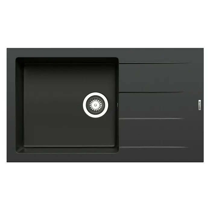 Pyramis Einbauspüle Athlos Plus - 86 x 50 cm, 1 Becken, Pyragranite, Carbon - Ansicht von oben