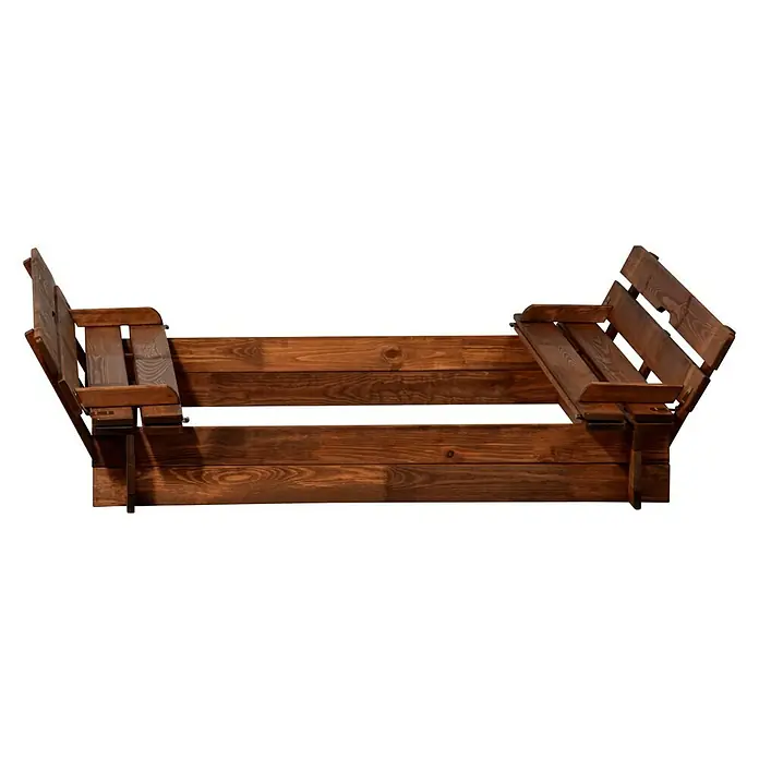 Dobar Sandkasten - 118 x 118 x 20 cm, Holz - Vorderansicht