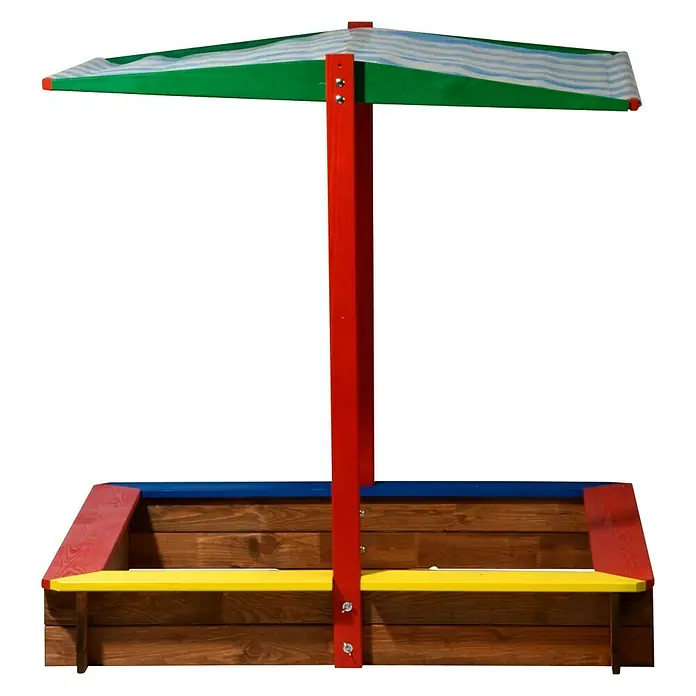 Dobar Sandkasten - 120 x 120 x 125 cm, Holz - Vorderansicht