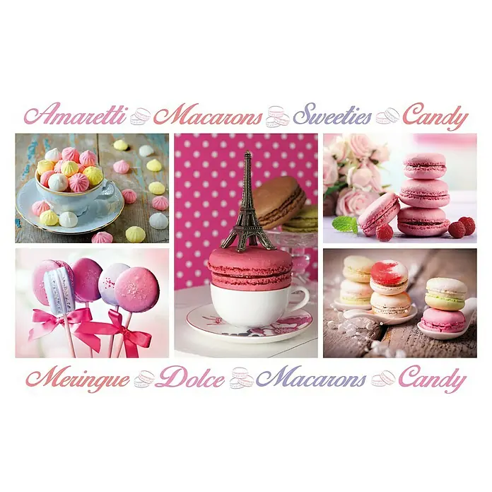 D-c-fix Rio Tisch-Set - Macaron, Rot/Rosa, 44 x 29 cm