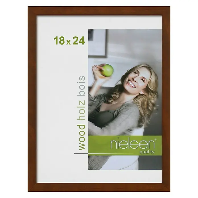 Nielsen Holzwechselrahmen Zoom - Walnuss, 18 x 24 cm, Holz - Vorderansicht