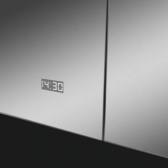 DSK LED-Spiegelschrank Aluminio Sun - B x H: 100 x 70 cm, Mit Beleuchtung, Aluminium