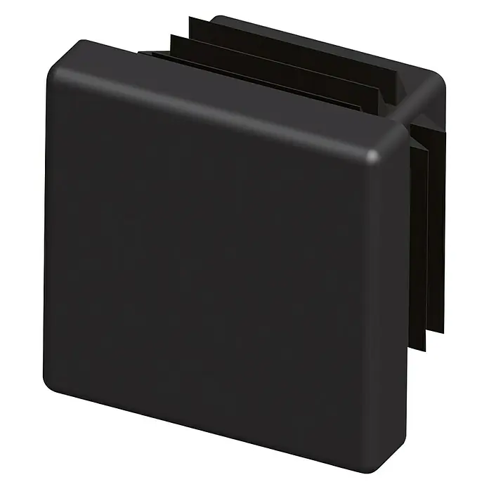 Kantoflex Lamellenstopfen - 19,5 x 19,5 mm, Schwarz, PVC - Linke Seitenansicht