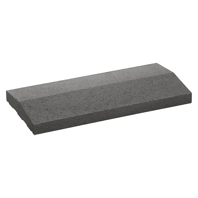 Mauerabdeckplatte Satteldach - Anthrazit, 50 x 25 cm, Beton