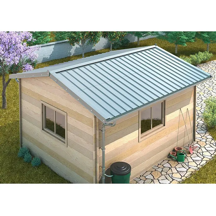 Sarei Piccolo Dachblech Fassadenblech - 118 cm x 58,5 cm x 0,6 mm, Natur