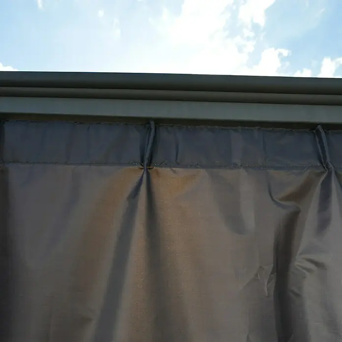 Palram – Canopia Vorhang für Pavillon Palermo 4300 - 4,8 x 2,17 m, Polyester - Ansicht von oben