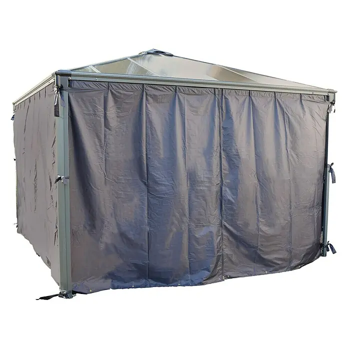 Palram – Canopia Vorhang für Pavillon Palermo - 3,6 x 2,17 m, Polyester - Vorderansicht