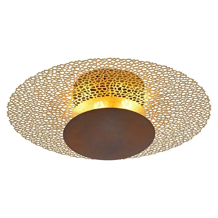 Paul Neuhaus LED-Deckenleuchte - 17,6 W, Rost, Warmweiß - Ansicht von unten