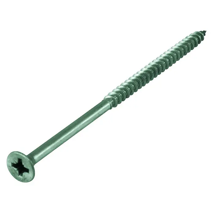 Stabilit Spanplattenschraube A2 - Ø x L: 4,5 x 50 mm, Edelstahl, 8 Stk., Senkkopf, Kopf-Kreuzschlitz (Pozidriv) - Ansicht von oben