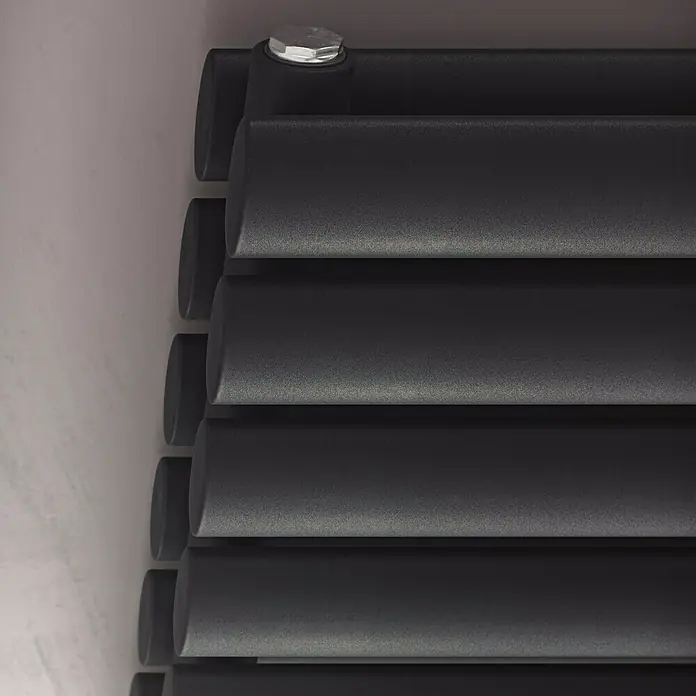 Ximax Raumheizkörper Fortuna Duplex - 120 x 58,4 cm, 1.120 W, Anthrazit - Detailaufnahme