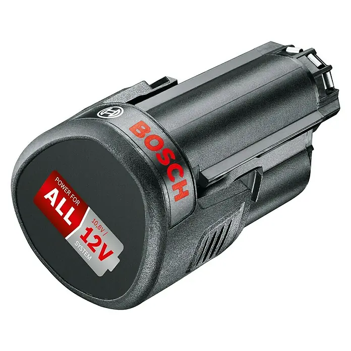 Bosch Akku - 12 V, Li-Ionen, 2 Ah - Vorderansicht