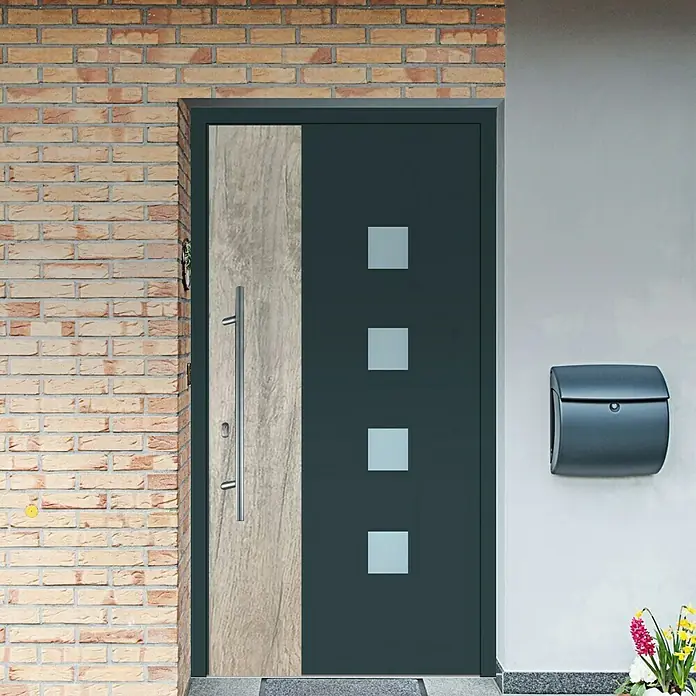 Solid Elements Aluminiumhaustür KA-110 - 110 x 210 cm, DIN Anschlag: Links - Stimmungsaufnahme