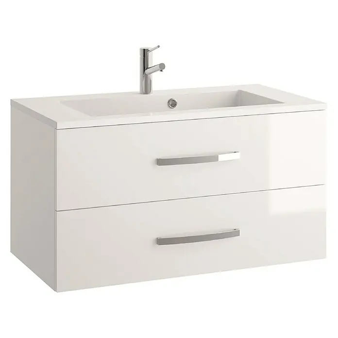 Allibert Badmöbel-Set Adept - 90 cm, 2 -tlg., Weiß, Glänzend