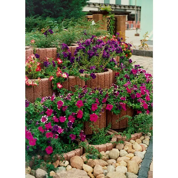 EHL Pflanzstein Stützflor - Braun, 35 x 28 x 20 cm, Beton - Linke Seitenansicht