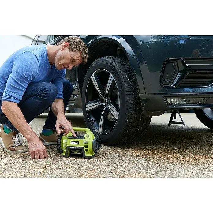 Ryobi ONE+ Akku-Kompressor R18I-O - 18 V, Ohne Akku, Druck: 10,3 bar - Vorderansicht