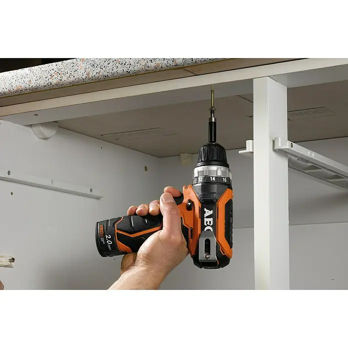 AEG Powertools Akku-Bohrschrauber BS 12 C2 - 12 V, Li-Ionen, 2 Ah, 2 Akkus, Leerlaufdrehzahl: 0 U/min - 1.500 U/min - Vorderansicht