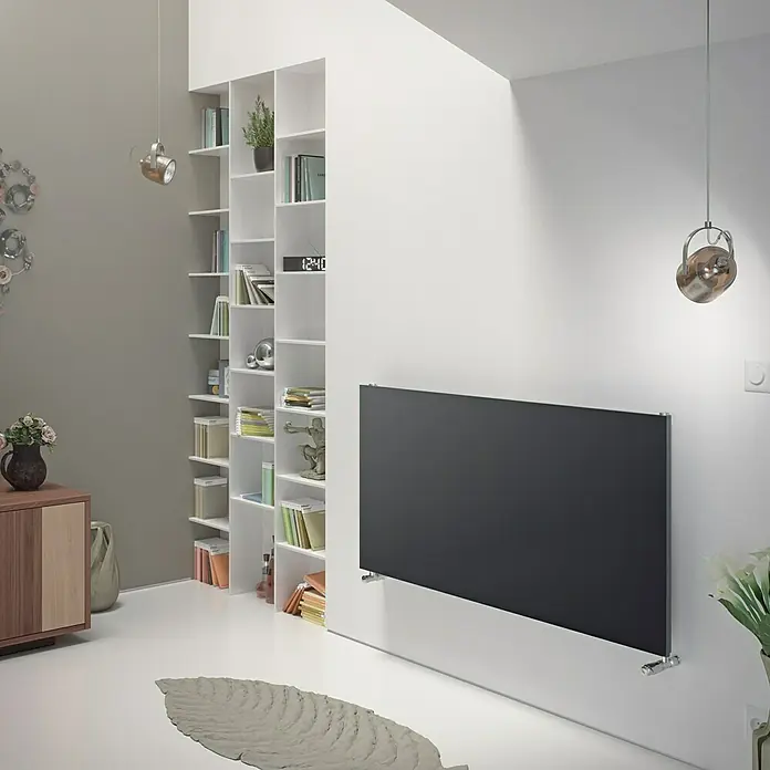 Ximax Raumheizkörper P1 Plan Horizontal - 59,5 x 120 cm, 816 W, Anthrazit - Detailaufnahme