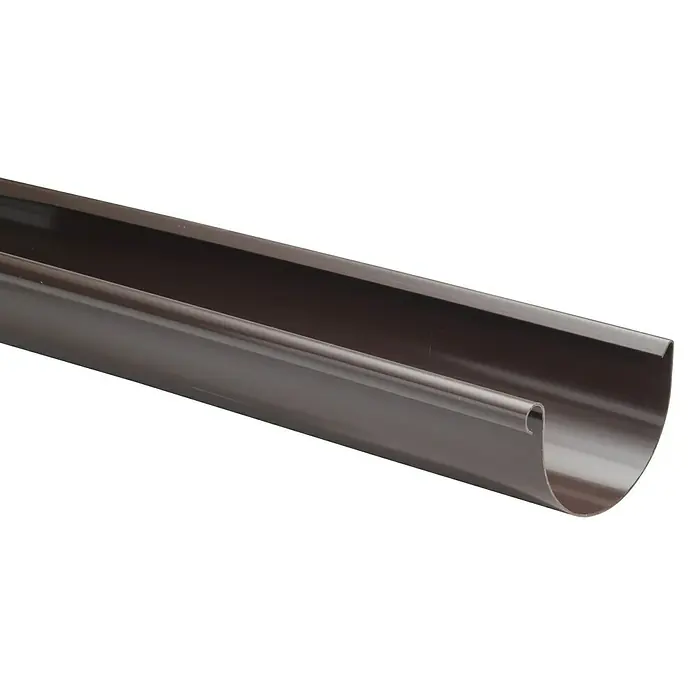 FunkeGruppe Halbrunde Dachrinne - Nennweite: 125 mm, Länge: 100 cm, Kunststoff, Braun