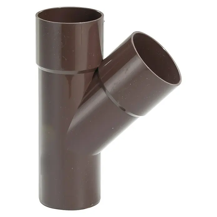 FunkeGruppe Fallrohrabzweig - Nennweite: 75/75 mm, Winkel: 87 °, Kunststoff, Braun